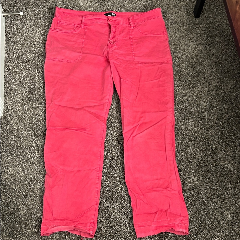 Kut from the Kloth Pink Straight Leg Pants